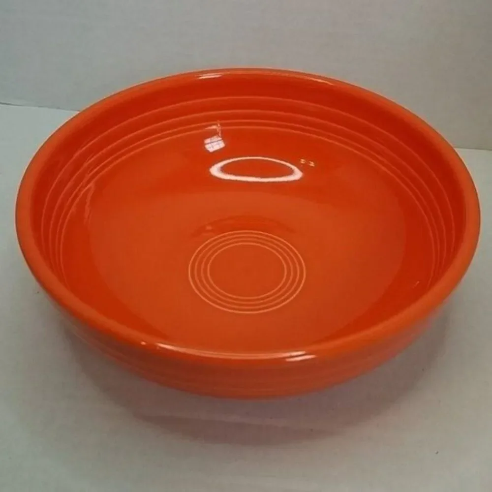 Fiestaware Fiesta Medium Bistro Bowl DISH CONTAINER Poppy Orange 38 OZ CERAMIC